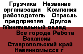 Грузчики › Название организации ­ Компания-работодатель › Отрасль предприятия ­ Другое › Минимальный оклад ­ 18 000 - Все города Работа » Вакансии   . Ставропольский край,Невинномысск г.